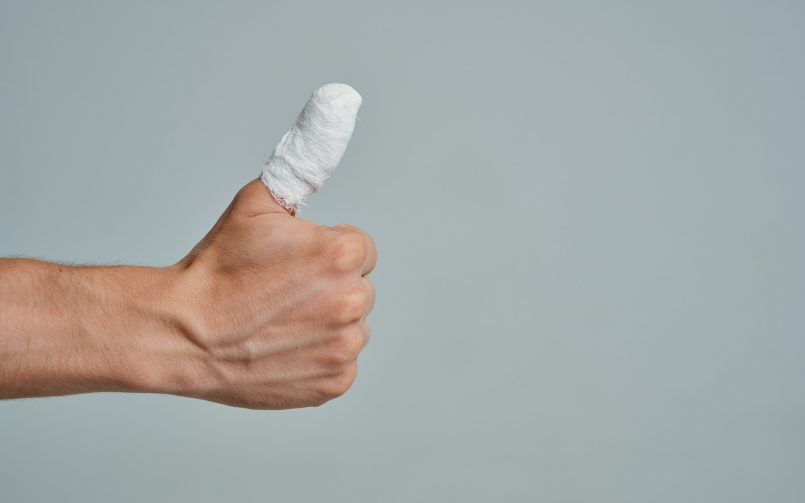 12-year-old boy thumb injury